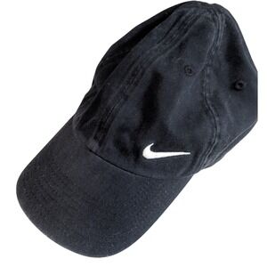 Nike Heritage 86 Black Baseball Cap Swoosh Logo Men One‎ Size